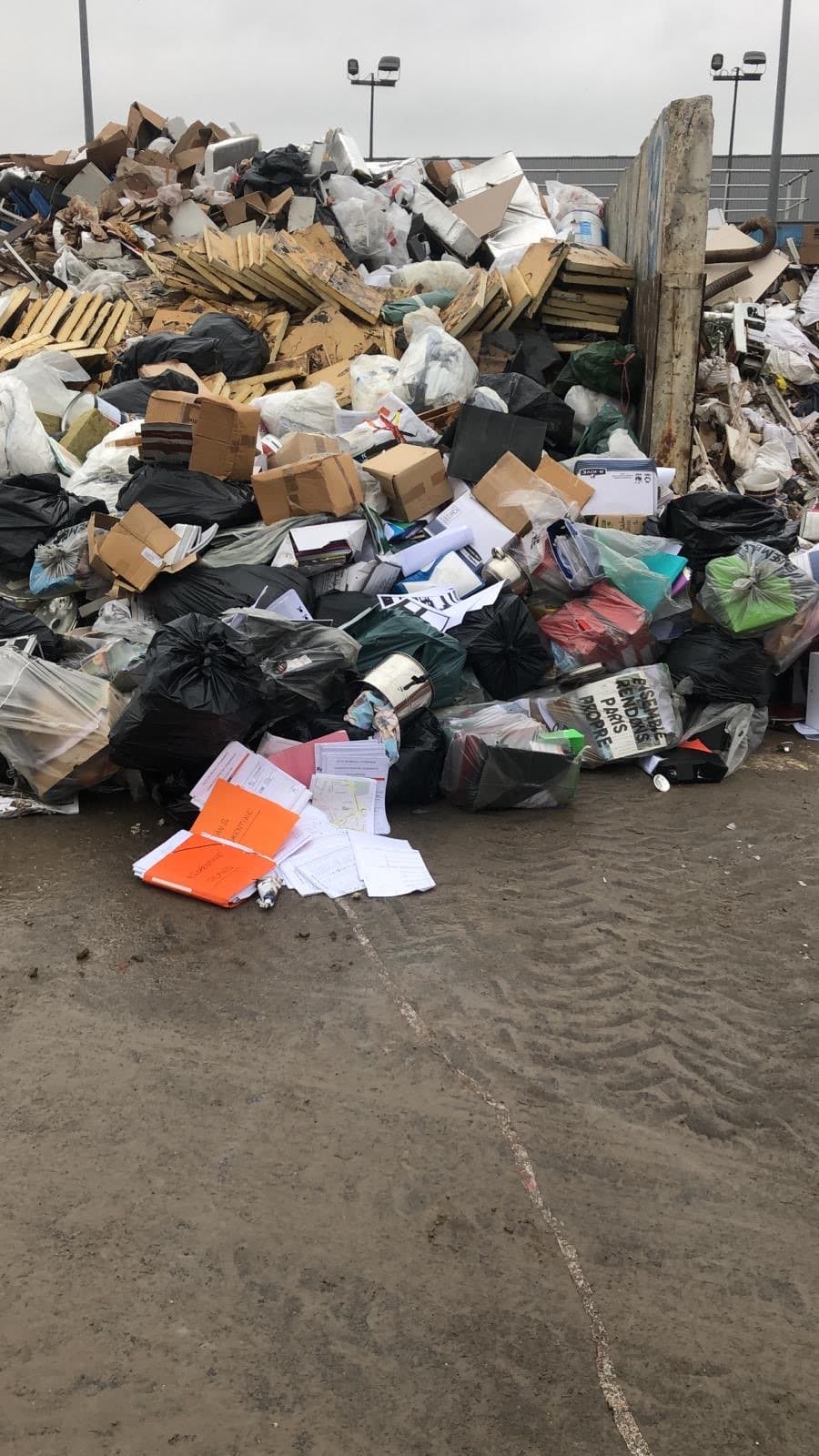 Déchets envoyés à la déchetterie